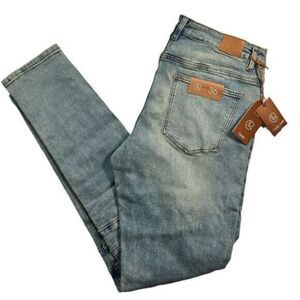 NWT Crysp Denim Men’s Denim Jeans Stacked Skinny Fit Panel Stitching - Size 36